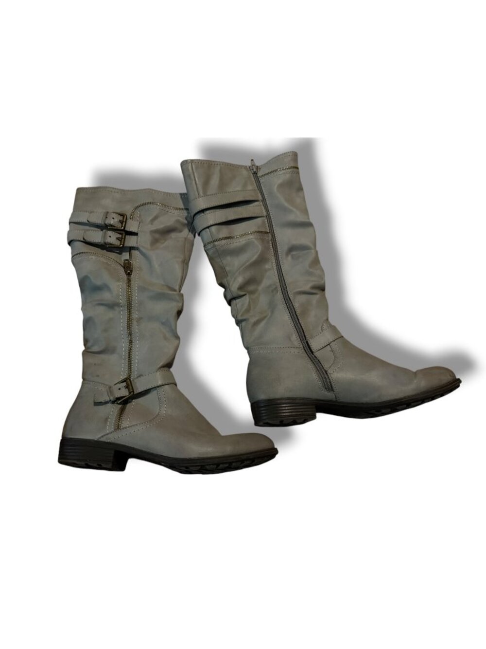 White Mountain Gray Knee‑High Boots – Size 9.5